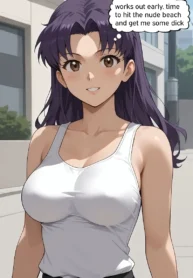 Evangelion: Misato Gets a Gangbang